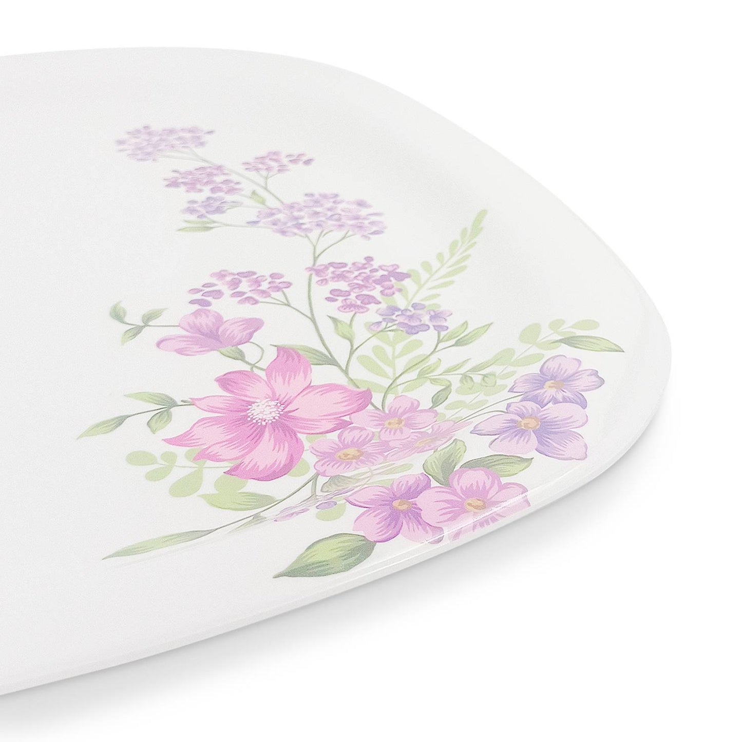 SUPERWARE | Pure Melamine | Small Plate Set - Lilac Flower (7.5") | 6 Nos.| Stain Free, Glazed Finish