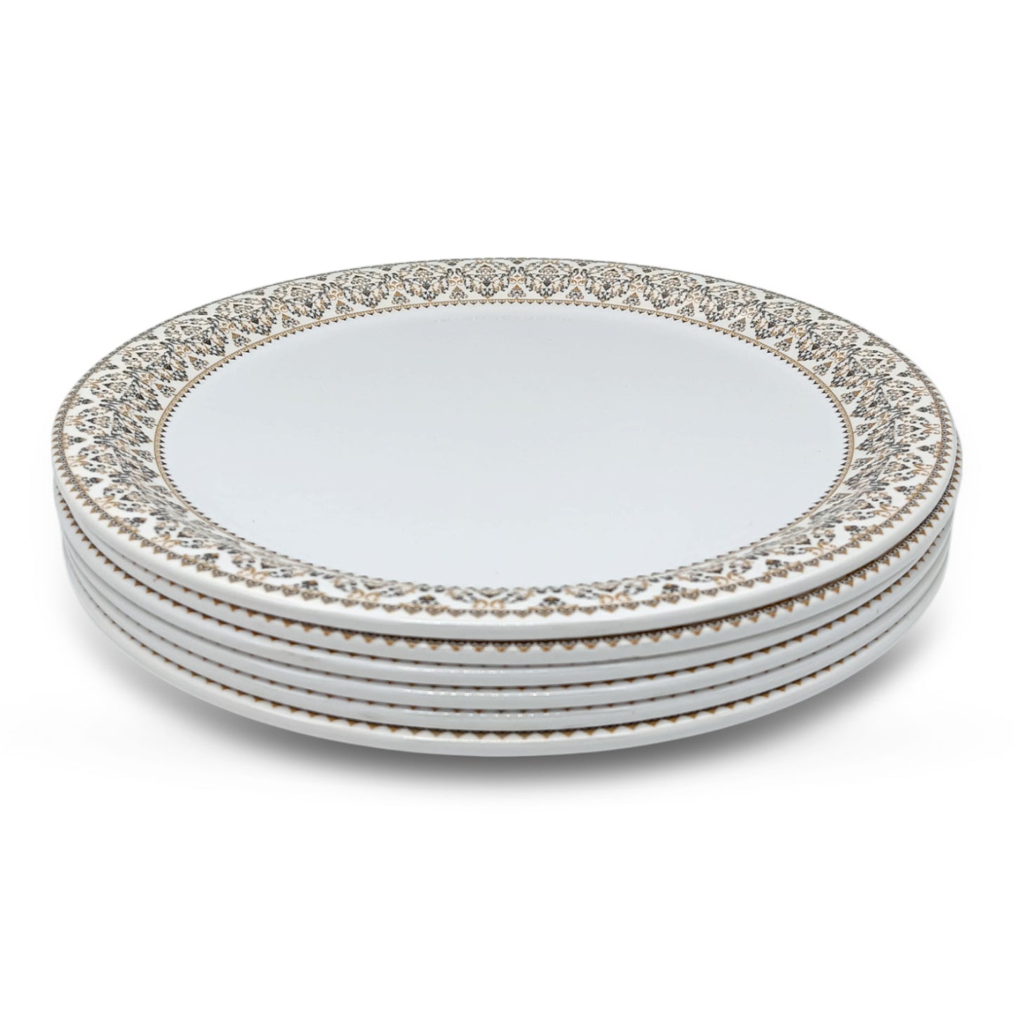 SUPERWARE | Pure Melamine | Dinner Plate Set – Manila Gold (11.0") | 6 Nos. | Stain Free, Glazed Finish