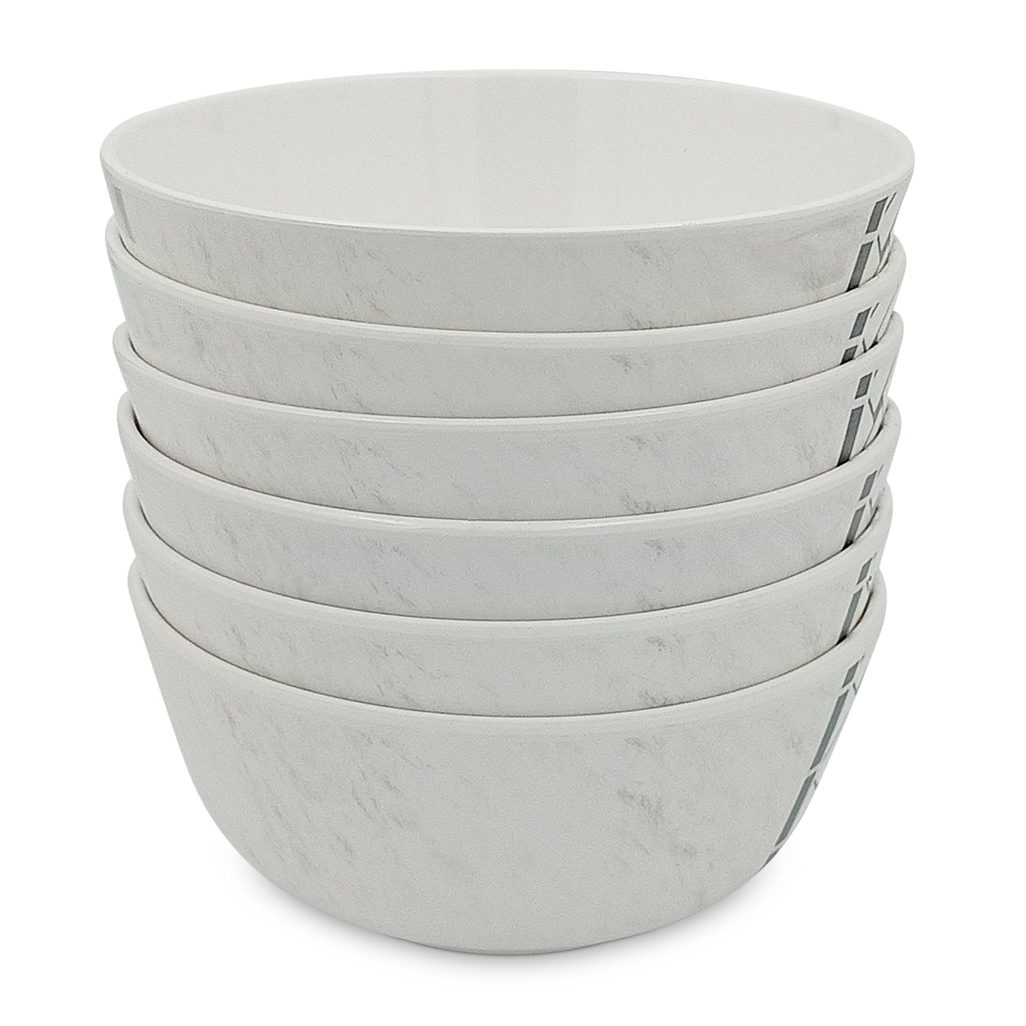 SUPERWARE | Pure Melamine | Bowl Set - Marbo Stitch 4" | 6 Nos. | Stain Free, Glazed Finish
