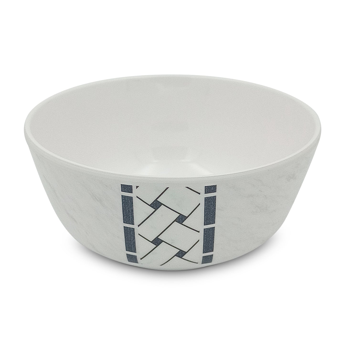 SUPERWARE | Pure Melamine | Bowl Set - Marbo Stitch 4" | 6 Nos. | Stain Free, Glazed Finish