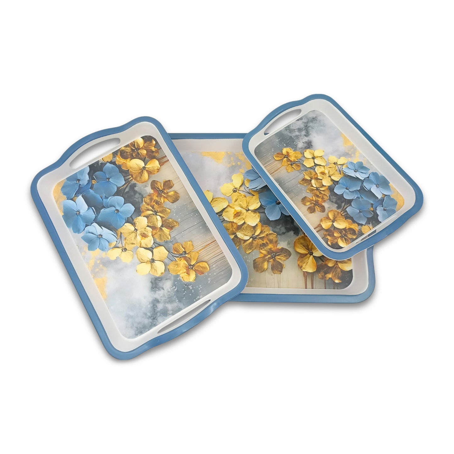 SUPERWARE | Pure Melamine | Matrix Tray Set - Harmony | Set Of 3 Pcs.| Stain Free, Glazed Finish