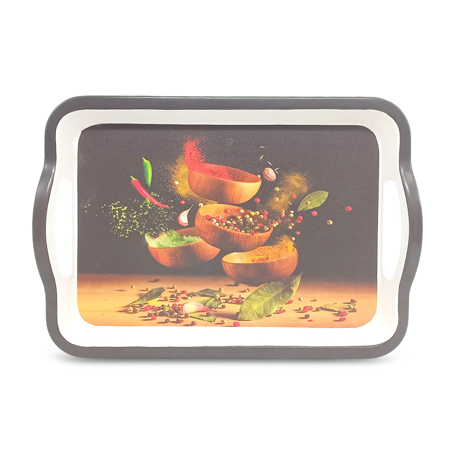 SUPERWARE | Pure Melamine | Matrix Tray Set - Zest | Set Of 3 Pcs.| Stain Free, Glazed Finish