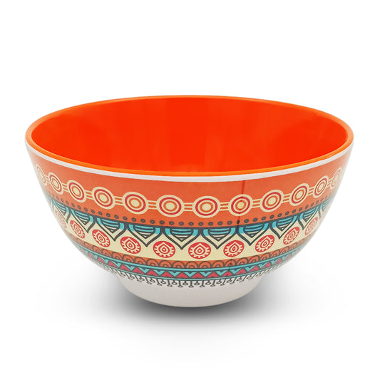 SUPERWARE | Pure Melamine | Snack Bowl Set -  Two Tone STITCH-ORANGE | Set of 3 Pcs. | Stain Free, Glazed Finish