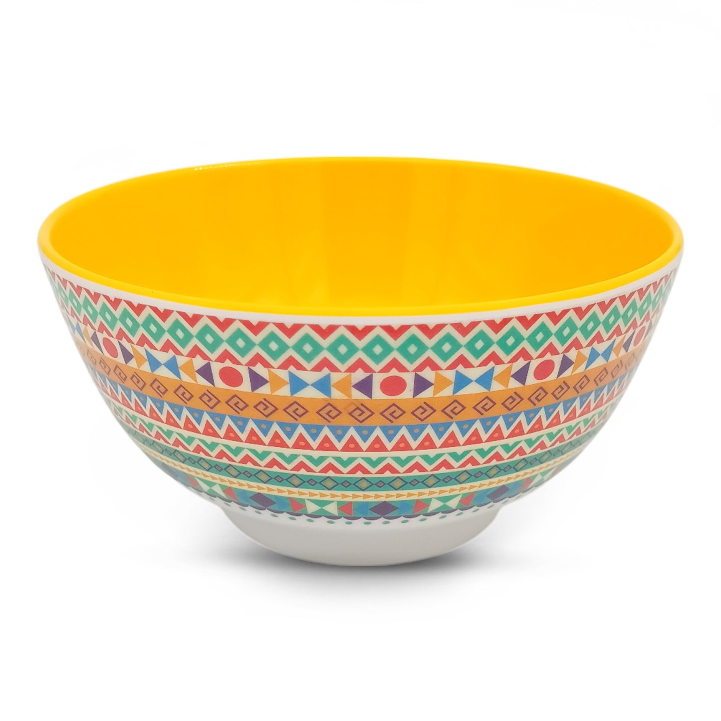 SUPERWARE | Pure Melamine | Snack Bowl Set - Two Tone TRIANGLE-YELLOW | Set of 3 Pcs. | Stain Free, Glazed Finish