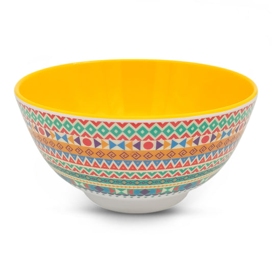 SUPERWARE | Pure Melamine | Snack Bowl Set - Two Tone TRIANGLE-YELLOW | Set of 3 Pcs. | Stain Free, Glazed Finish