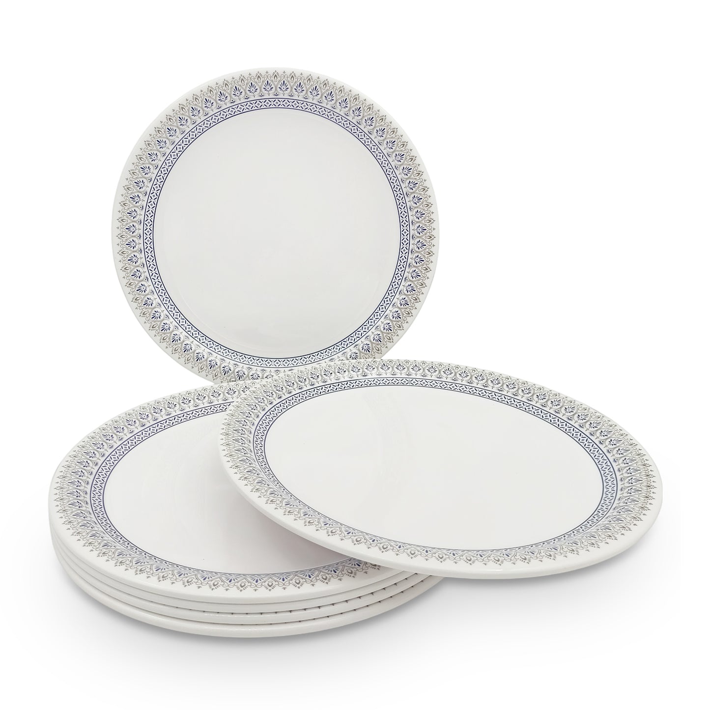 SUPERWARE | Pure Melamine | Dinner Plate Set – Neo (11.0") | 6 Nos. | Stain Free, Glazed Finish