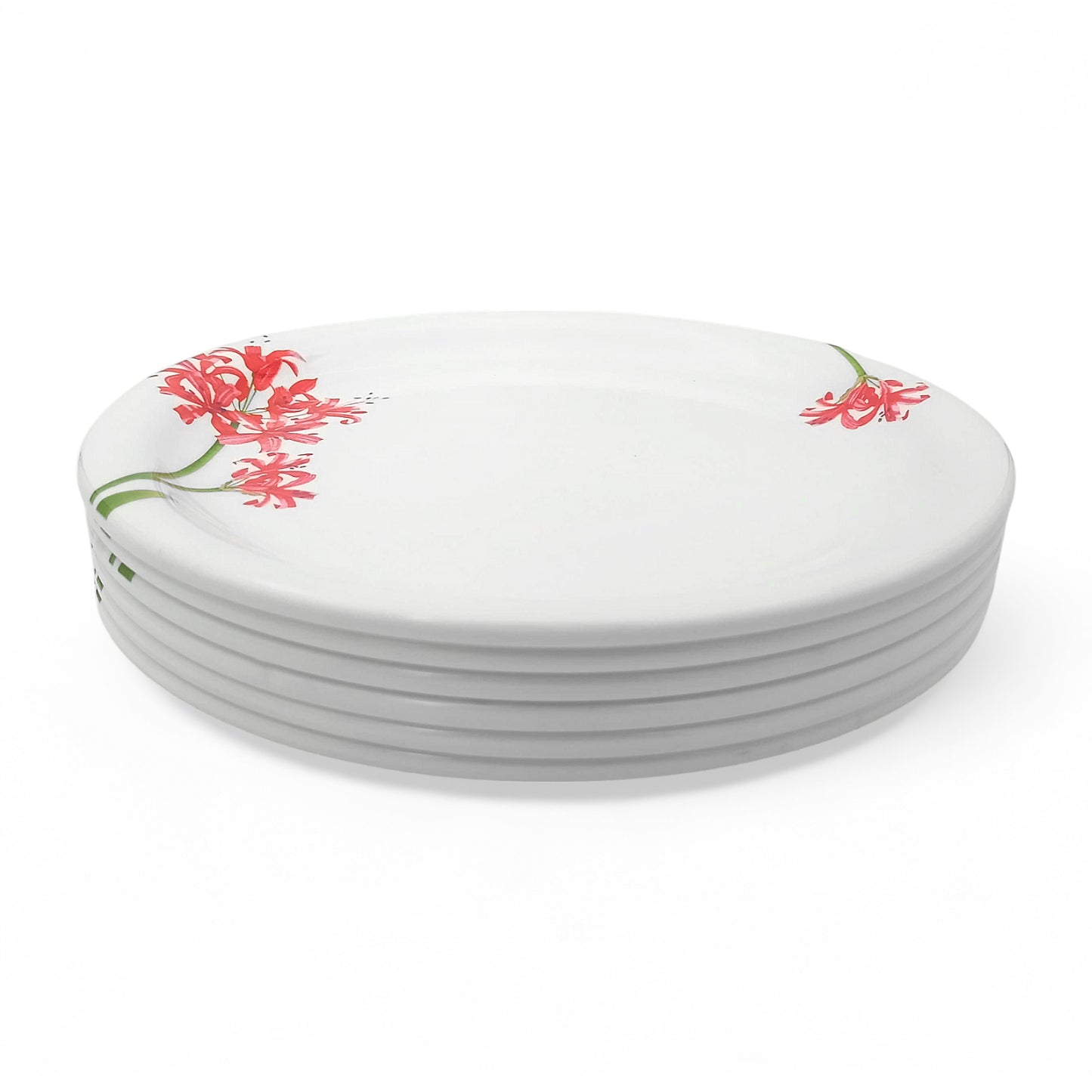 SUPERWARE | Pure Melamine | Buffet Plate Set – Orchid Blossom (12.5”) | 6 Nos. | Stain Free, Glazed Finish