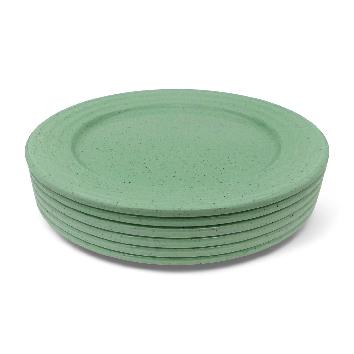 SUPERWARE | Pure Melamine | Classic Plus Dinner Plate Set - Green Sand (11.0") | 6 Nos. | Stain Free, Glazed Finish