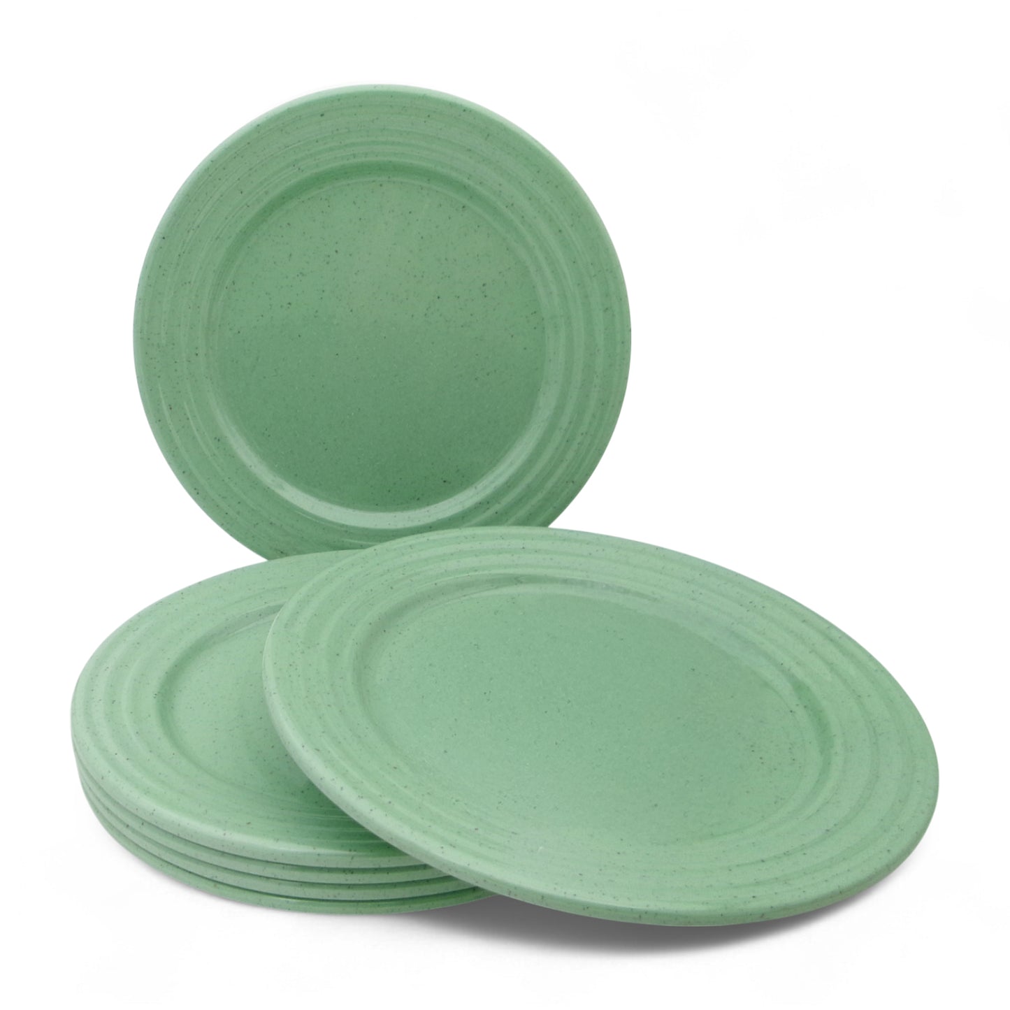 SUPERWARE | Pure Melamine | Classic Plus Dinner Plate Set - Green Sand (11.0") | 6 Nos. | Stain Free, Glazed Finish