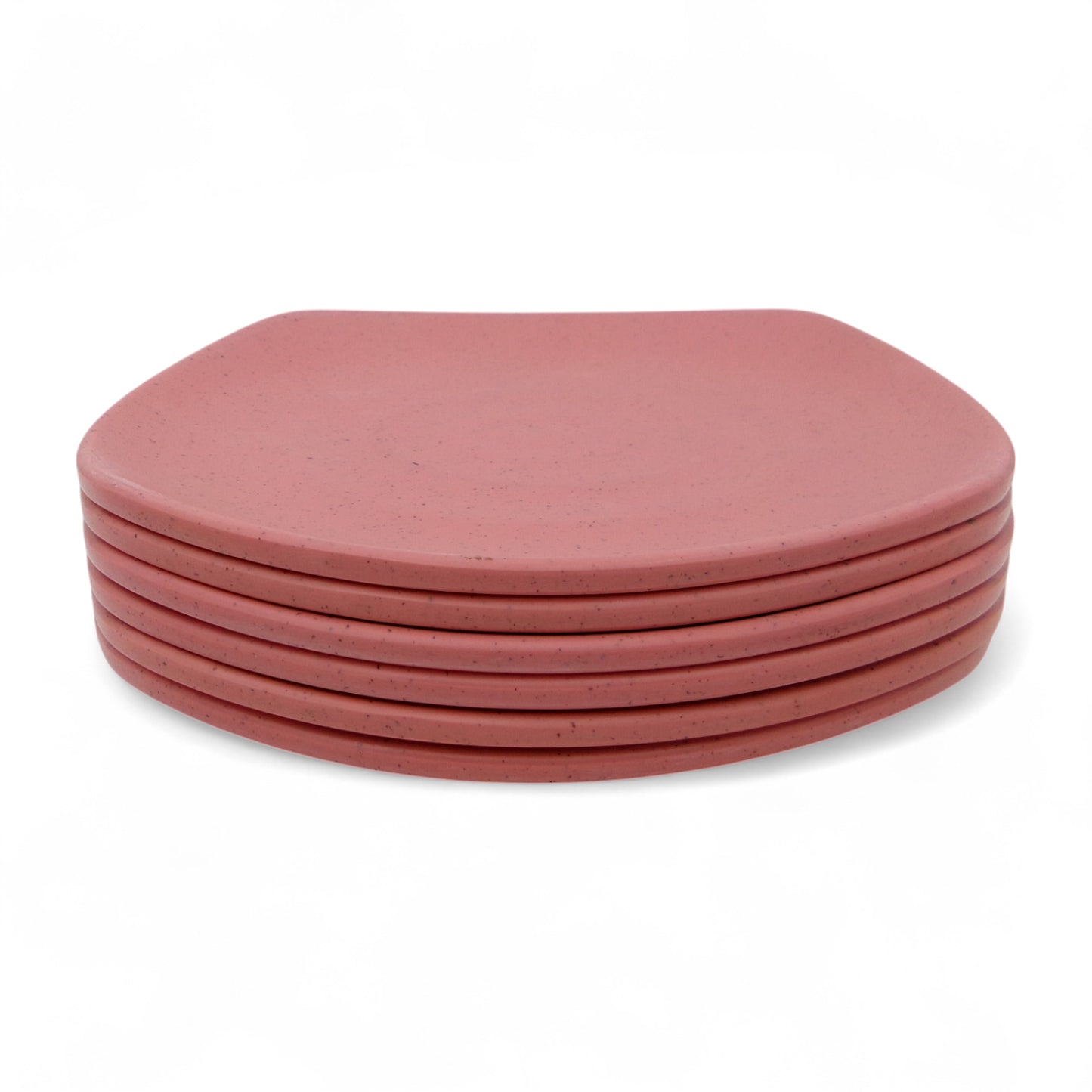 SUPERWARE | Pure Melamine | Square Small Plate Set - Pink Sand (7.5") | 6 Nos. | Stain Free, Glazed Finish
