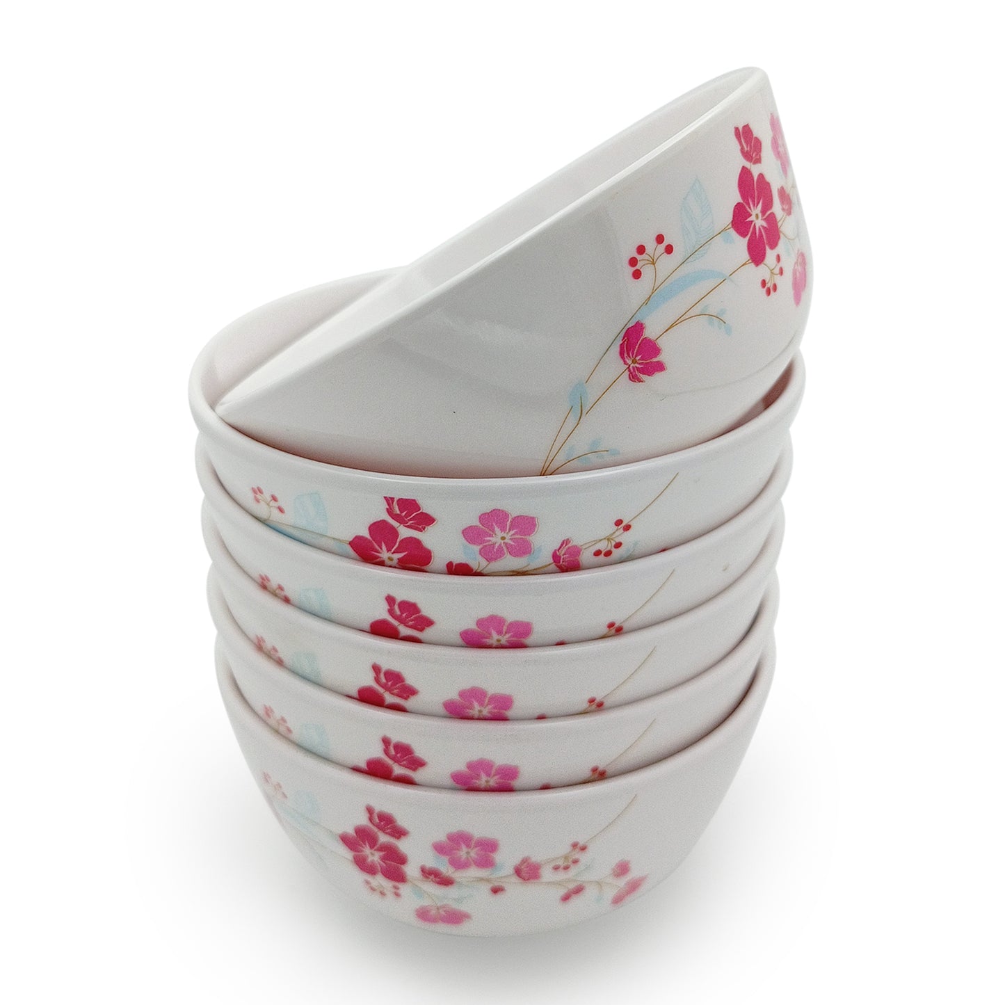 SUPERWARE | Pure Melamine | Bowl Set - Pink Aura 4" | 6 Nos. | Stain Free, Glazed Finish