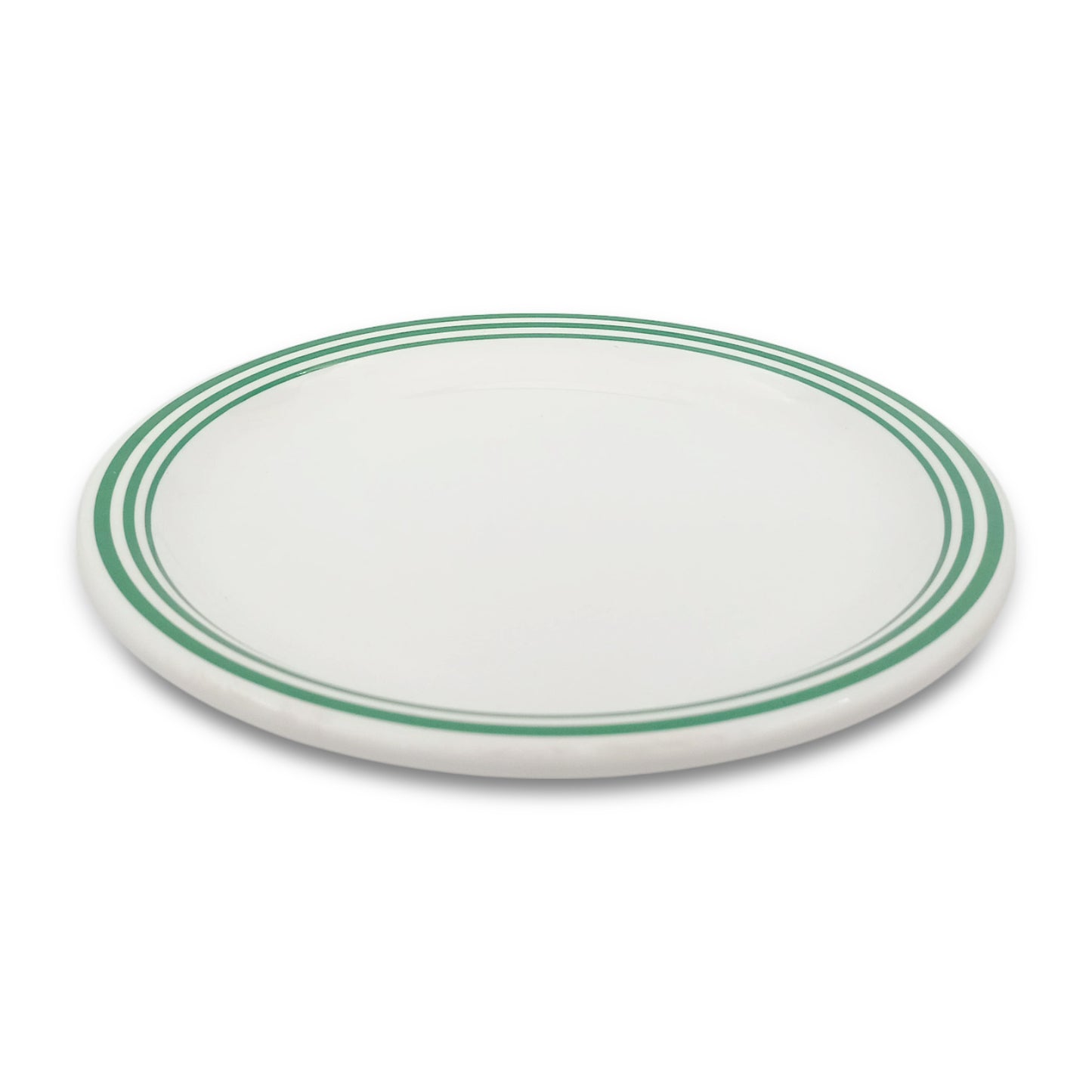 SUPERWARE | Pure melamine | Small Plate Set - Green Lines (7.5") | 6 Nos. | Stain Free, Glazed Finish