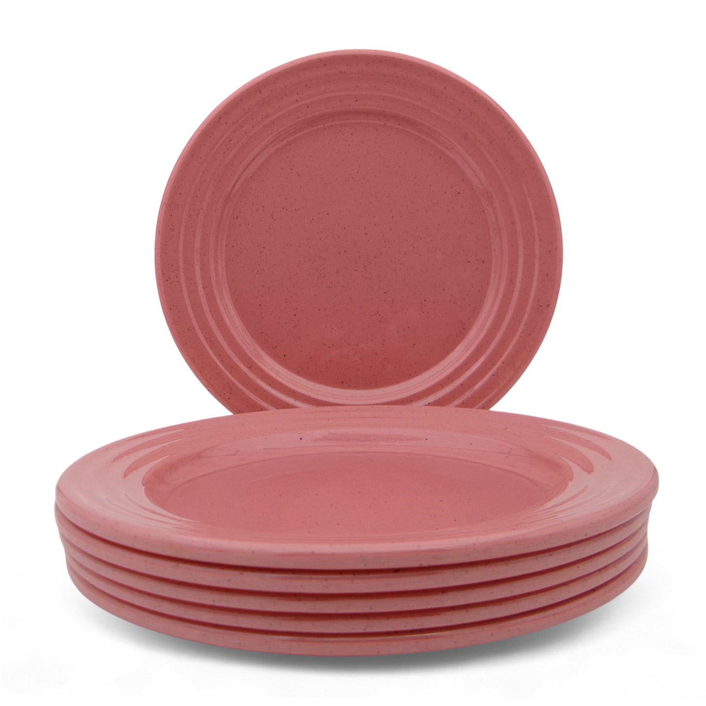 SUPERWARE | Pure Melamine | Classic Plus Dinner Plate Set - Pink Sand (11.0") | 6 Nos. | Stain Free, Glazed Finish