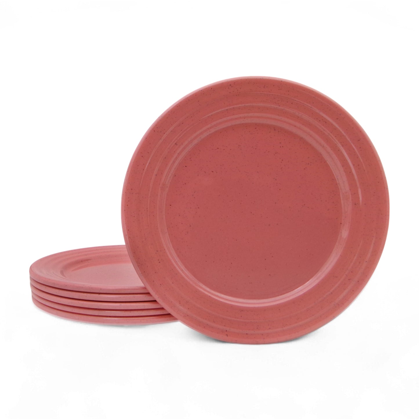 SUPERWARE | Pure Melamine | Classic Plus Dinner Plate Set - Pink Sand (11.0") | 6 Nos. | Stain Free, Glazed Finish