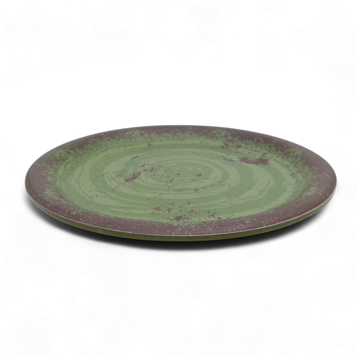 SUPERWARE | Pure Melamine | Dinner Plate Set - Rustic Q Olive Green (11.0") | 6 Nos. | Stain Free, Glazed Finish