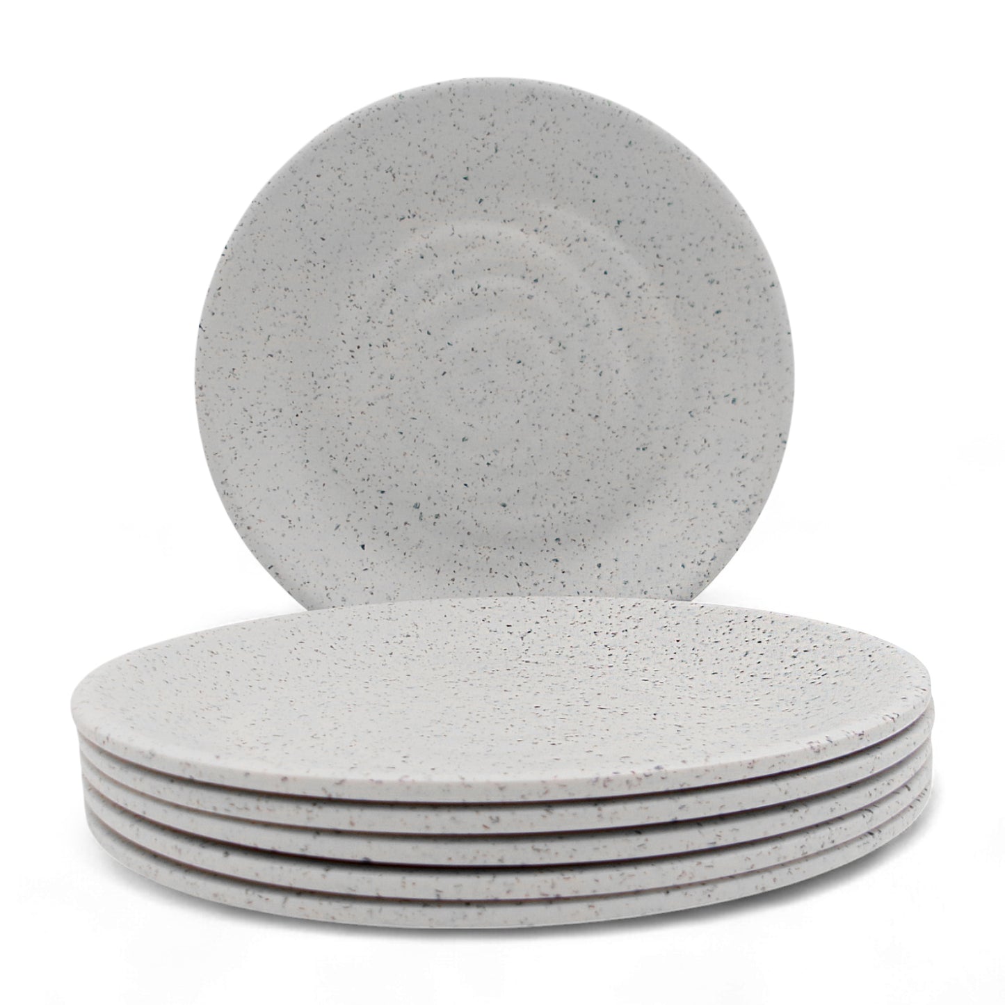 SUPERWARE | Pure Melamine | Round Dinner Plate Set - White Sand (11.0") | 6 Nos.| Stain Free, Glazed Finish