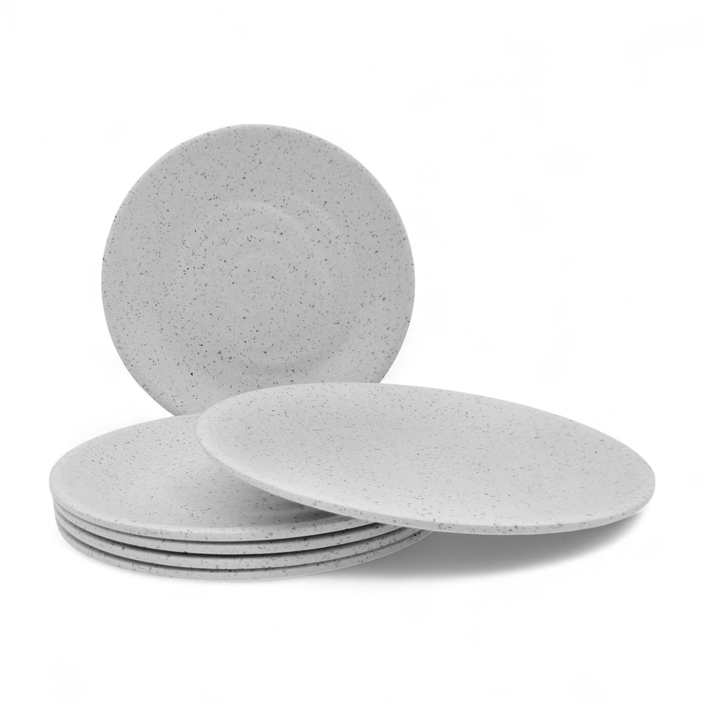 SUPERWARE | Pure Melamine | Round Dinner Plate Set - White Sand (11.0") | 6 Nos.| Stain Free, Glazed Finish