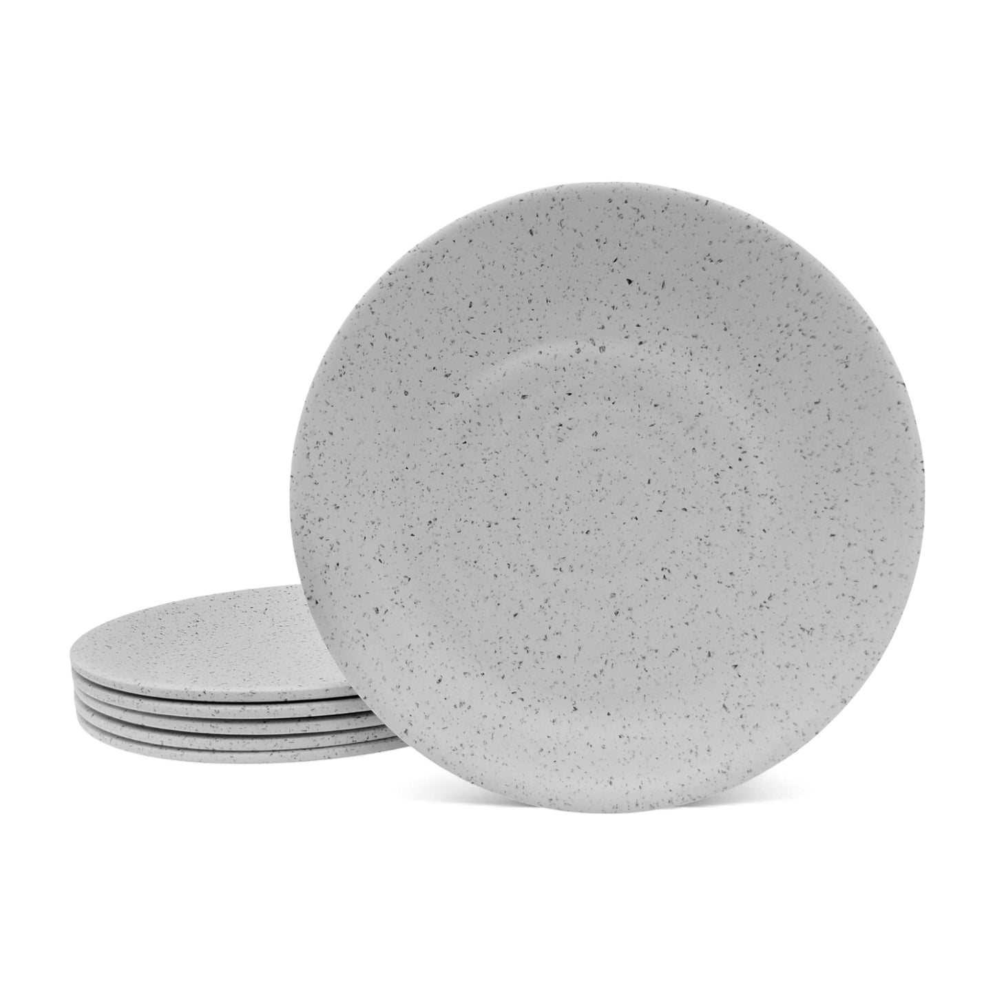 SUPERWARE | Pure Melamine | Round Dinner Plate Set - White Sand (11.0") | 6 Nos.| Stain Free, Glazed Finish