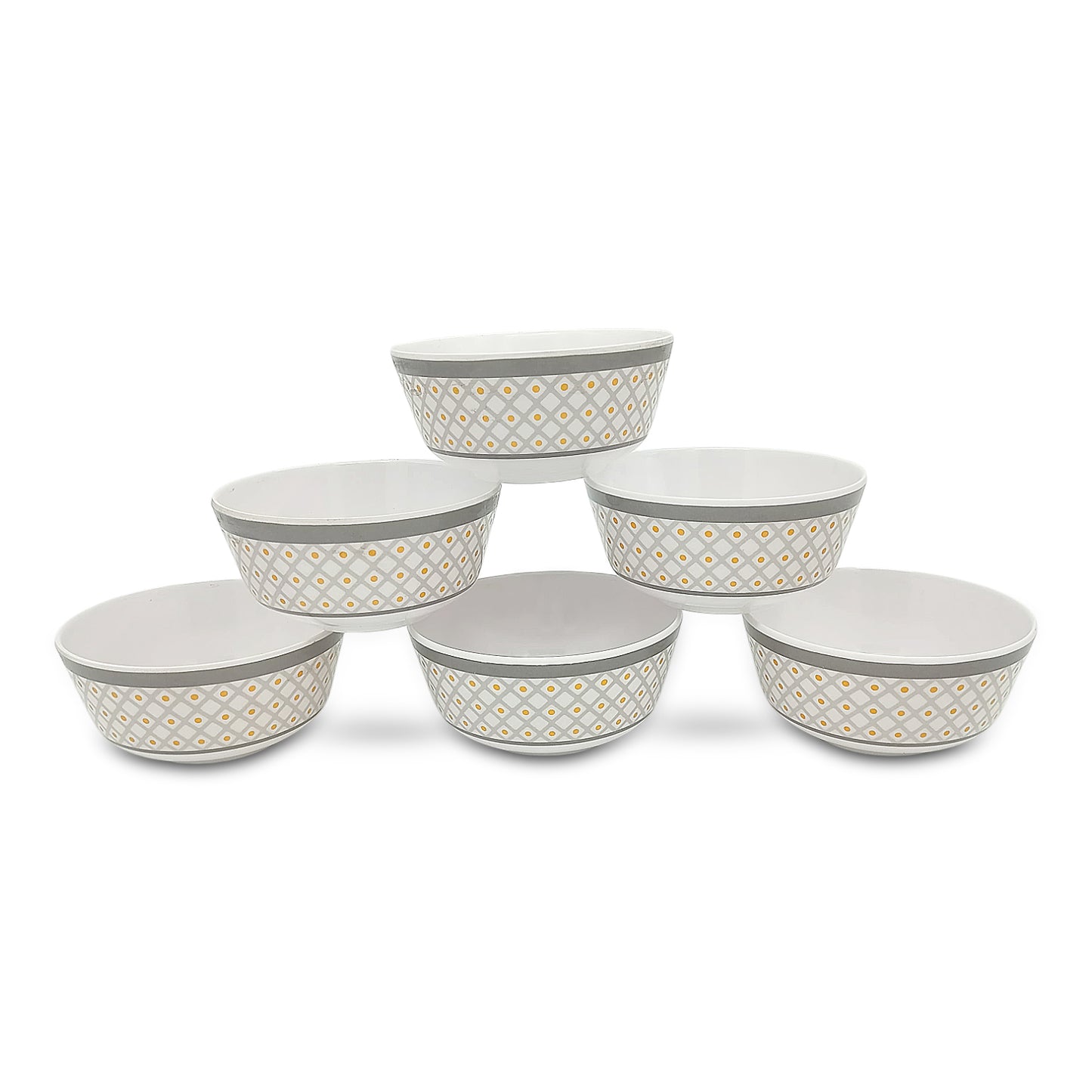 SUPERWARE | Pure Melamine | Bowl Set - Pozzi 4" | 6 Nos. | Stain Free, Glazed Finish