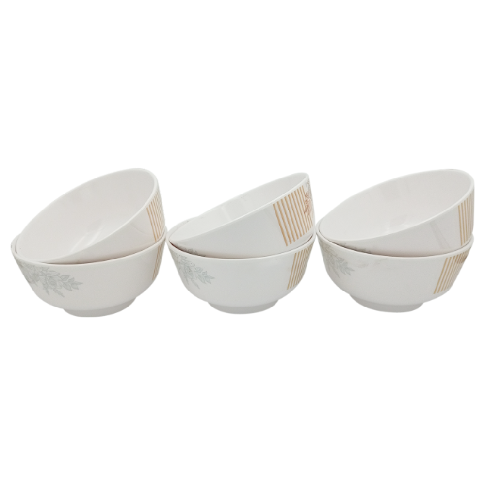 SUPERWARE | Pure Melamine | Katori Set - GOLD ROSE (3.5") | 6 Nos. | Stain Free, Glazed Finish
