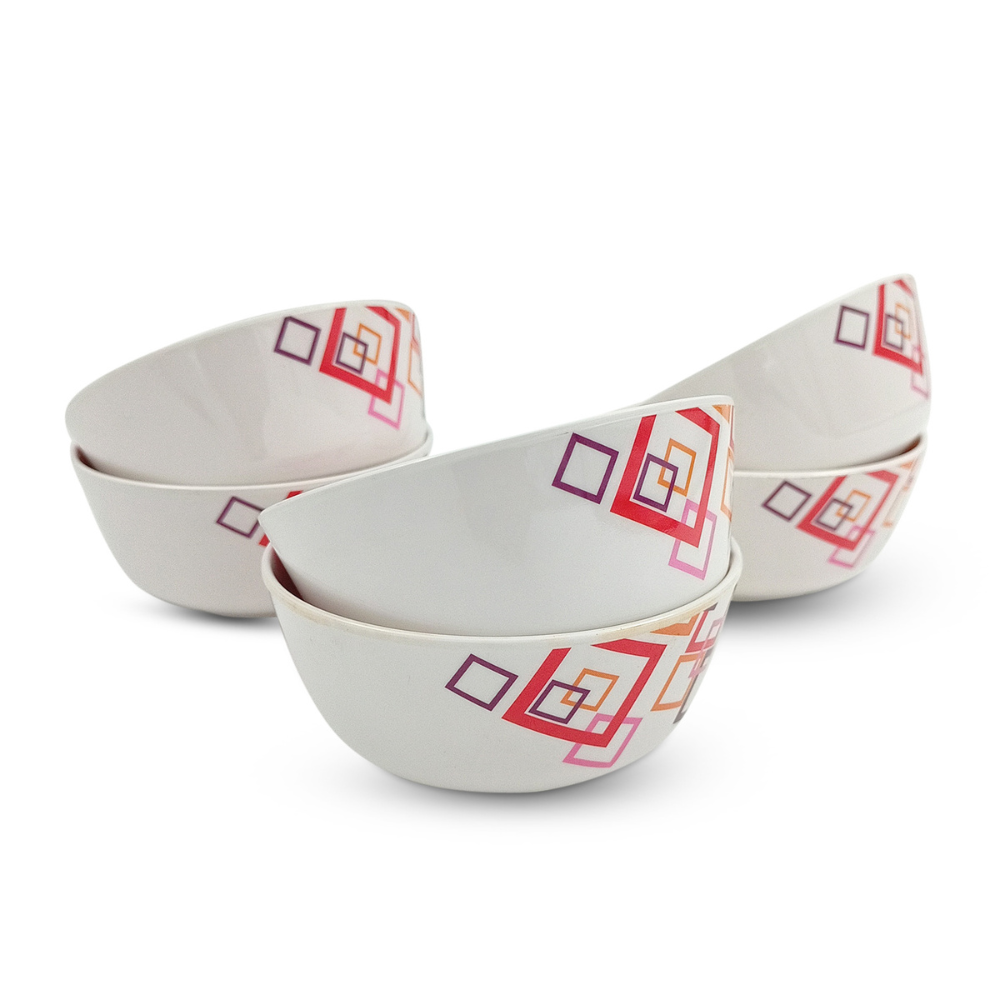 SUPERWARE | Pure Melamine | Katori Set - INDIAN SQUARE (3.5") | 6 Nos.| Stain Free, Glazed Finish
