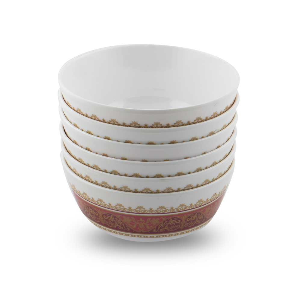 SUPERWARE | Pure Melamine | Katori Set - Queen Diamond (3.5") | 6 Nos.| Stain Free, Glazed Finish