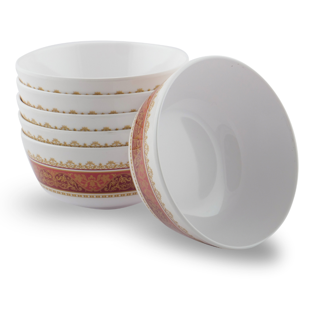 SUPERWARE | Pure Melamine | Katori Set - Queen Diamond (3.5") | 6 Nos.| Stain Free, Glazed Finish