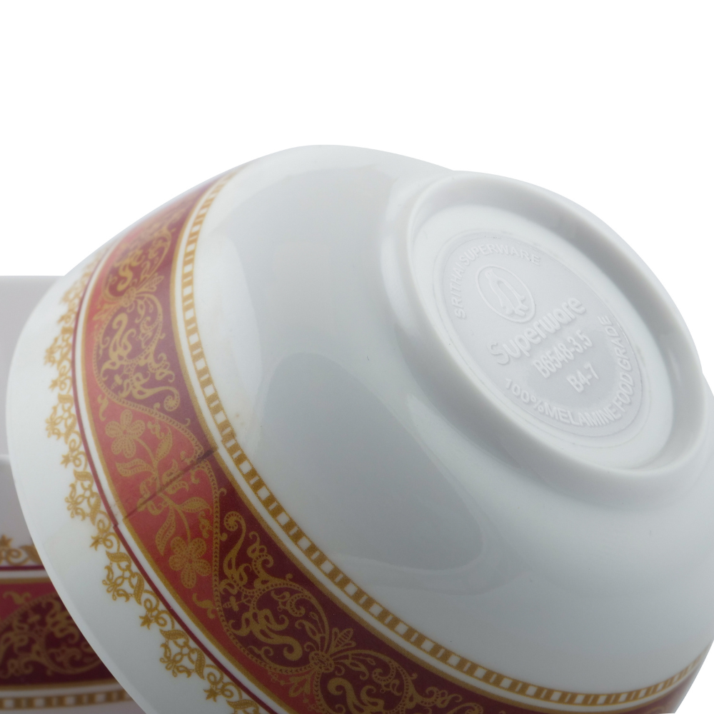 SUPERWARE | Pure Melamine | Katori Set - Queen Diamond (3.5") | 6 Nos.| Stain Free, Glazed Finish