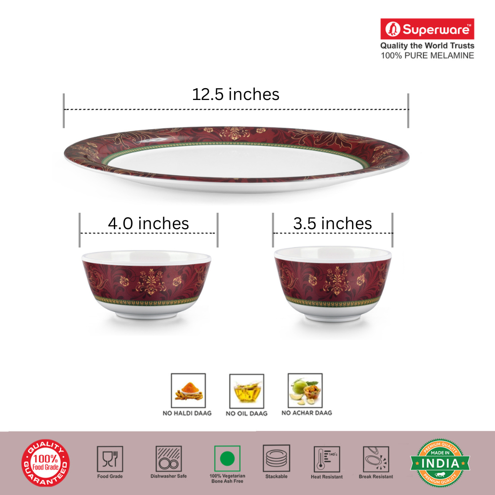SUPERWARE, Buffet Set - ORNAMENTAL | Set Of 18 Pcs.