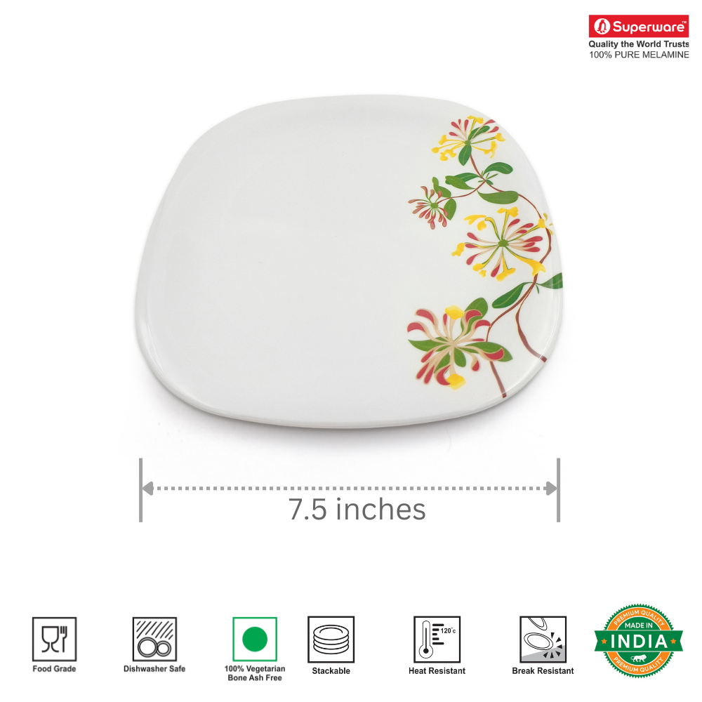 SUPERWARE, Plate Set - BOTANIC FLOWER | 6 Nos.