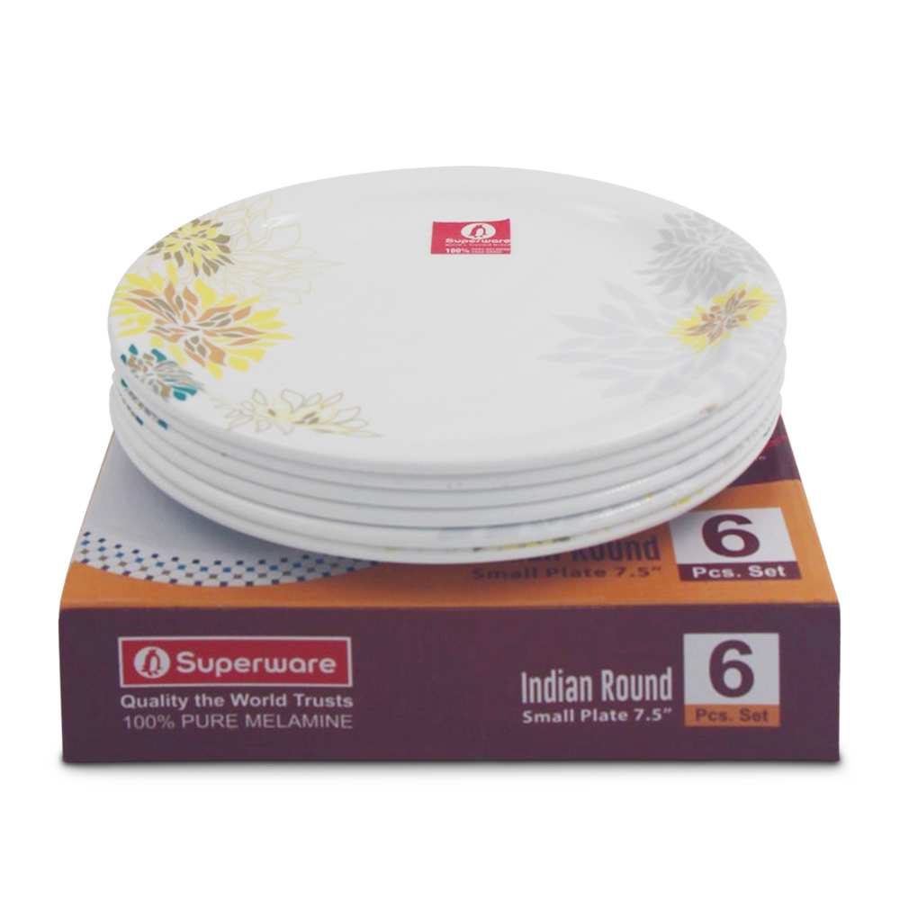 SUPERWARE, Plate Set - ETHENIC FLOWER | 6 Nos.