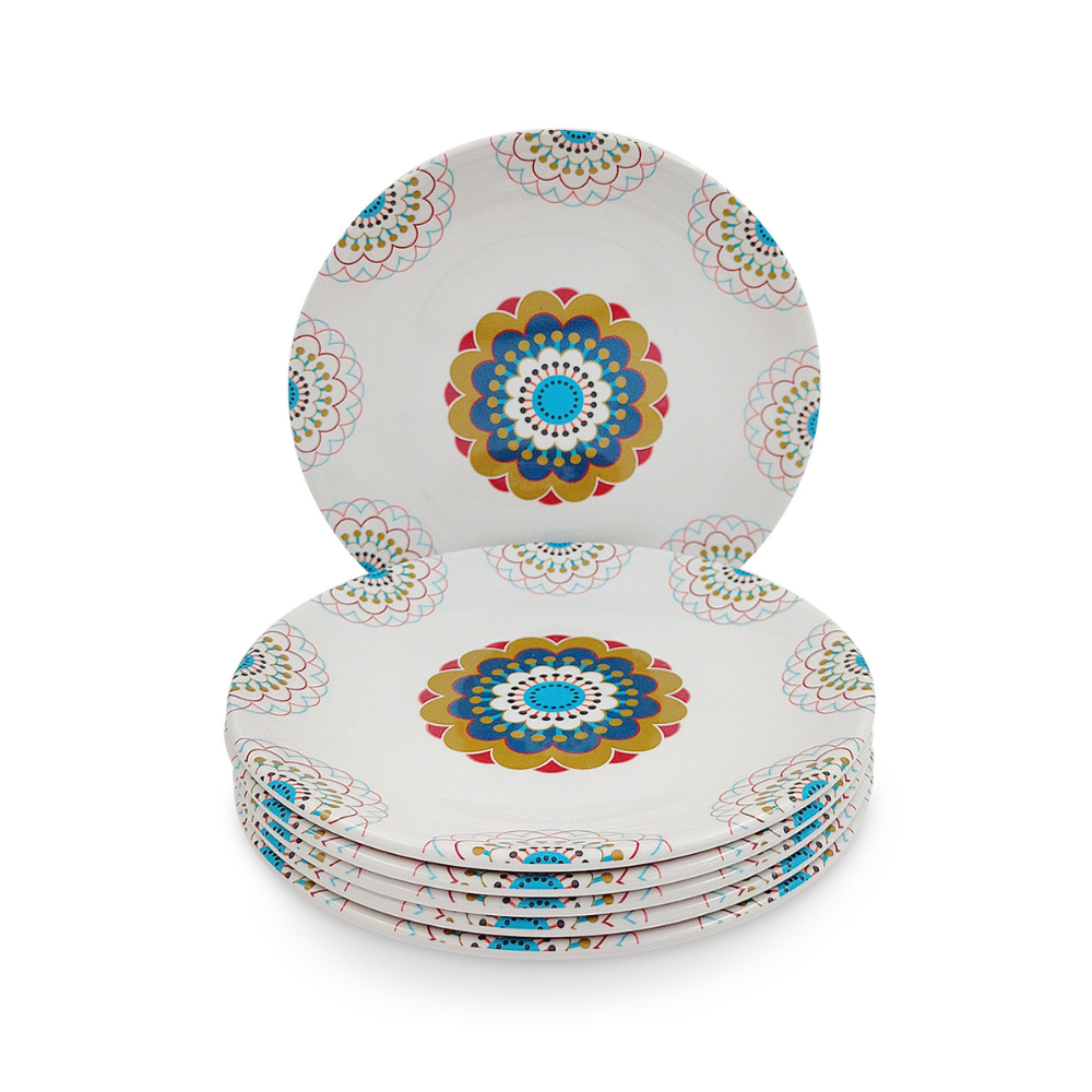 SUPERWARE, Plate Set - TURQUISE BLOOM | 6 Nos.