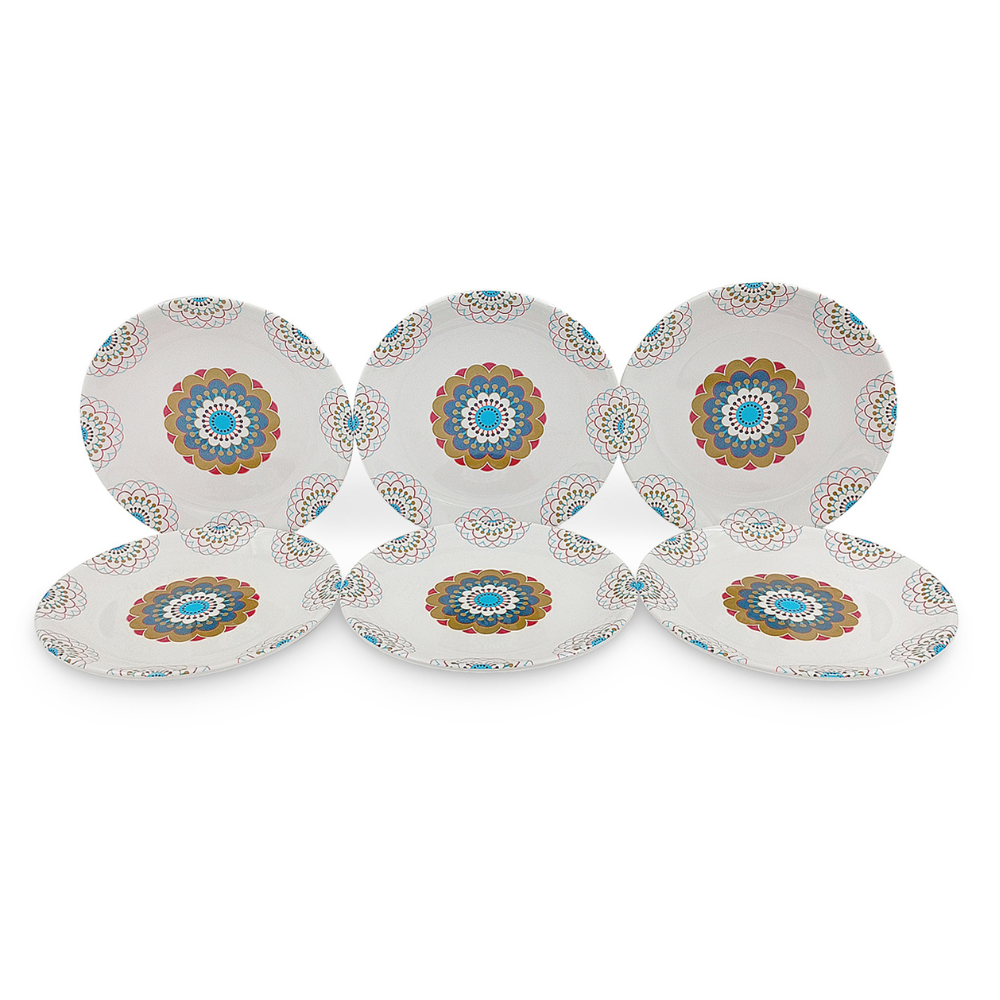 SUPERWARE, Plate Set - TURQUISE BLOOM | 6 Nos.