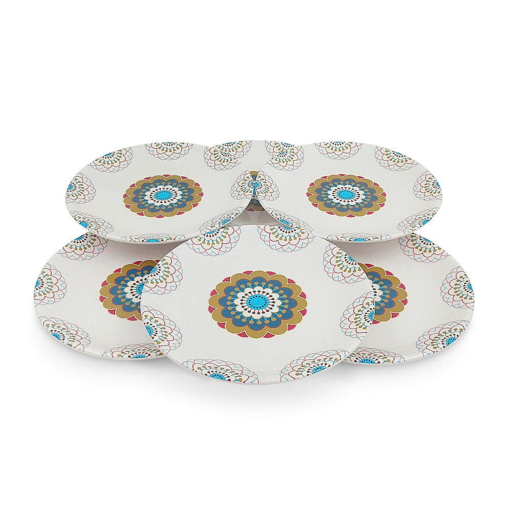 SUPERWARE, Plate Set - TURQUISE BLOOM | 6 Nos.
