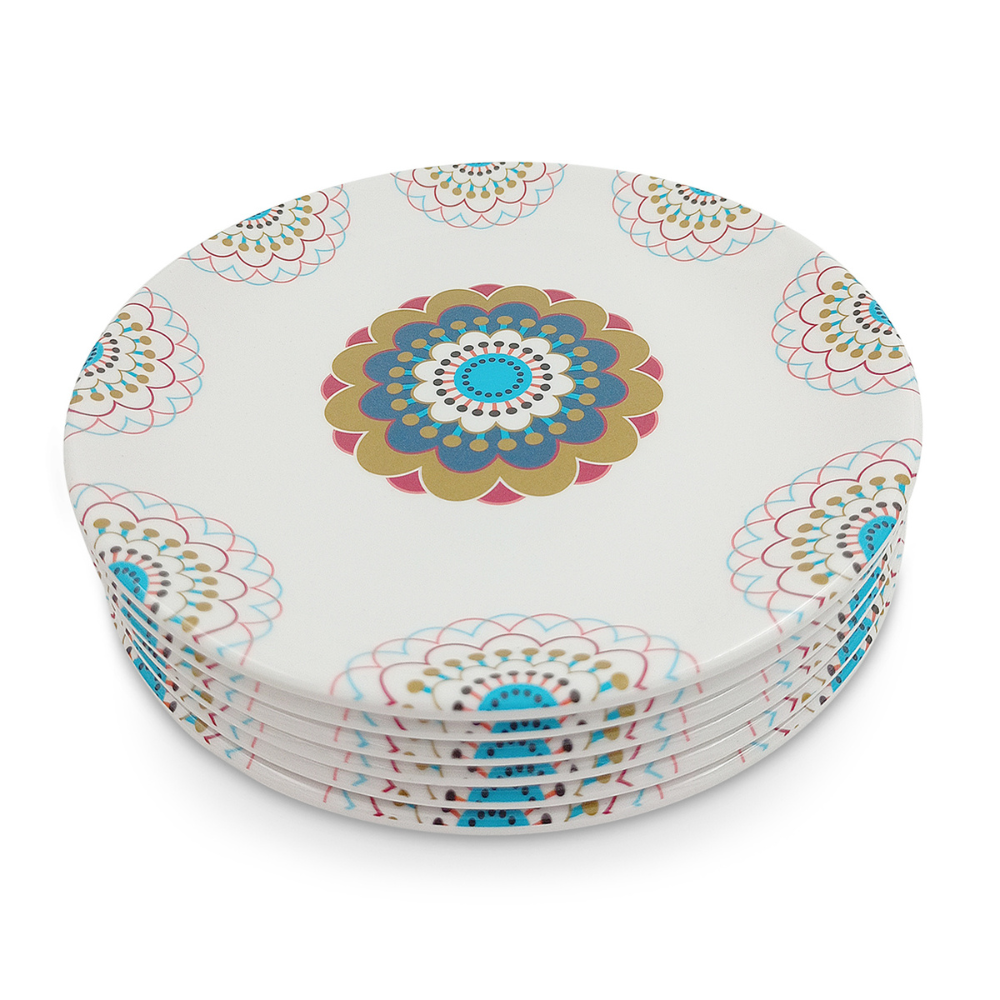 SUPERWARE, Plate Set - TURQUISE BLOOM | 6 Nos.