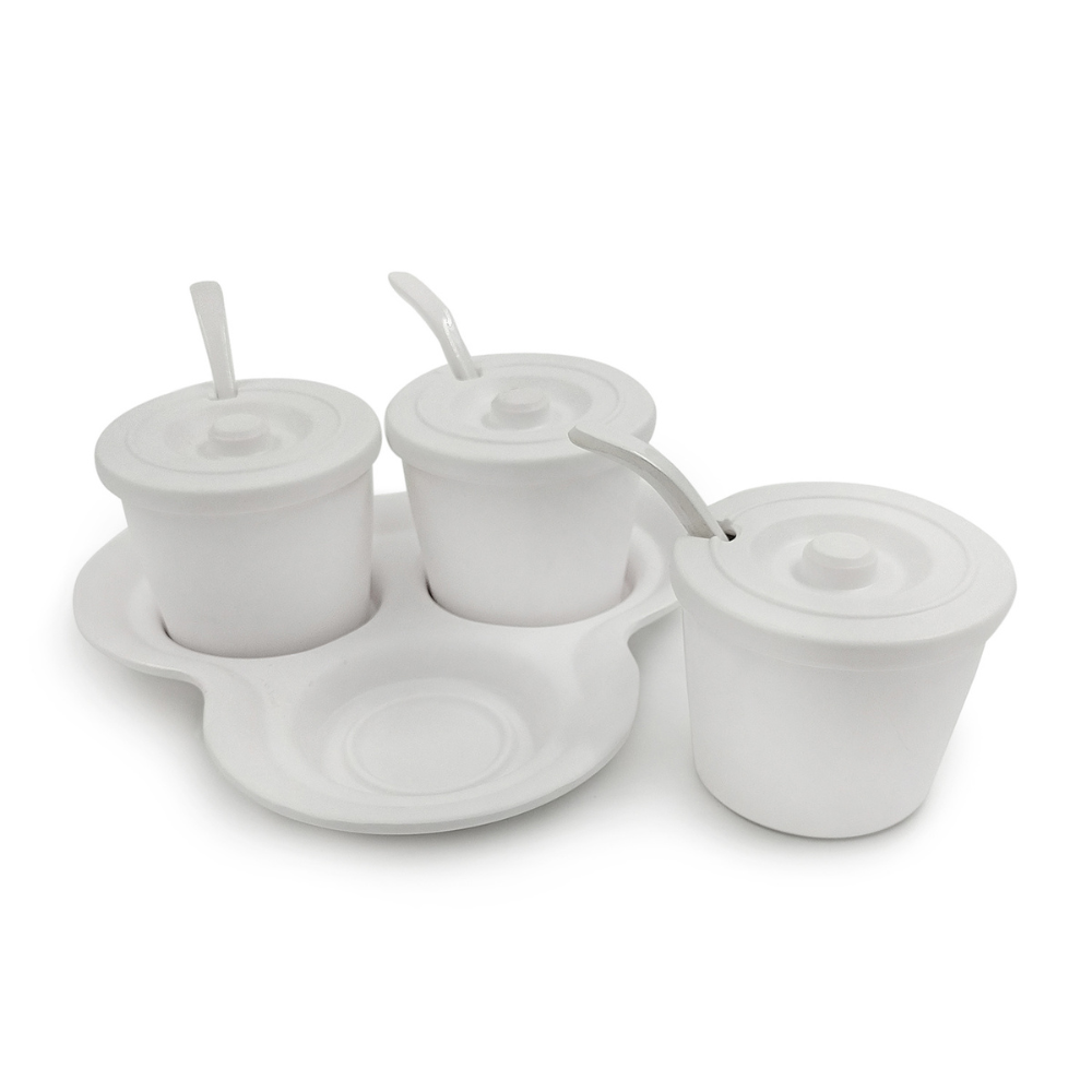 SUPERWARE, Trio Sauce Set - MATTE WHITE | Set Of 10 Pcs.