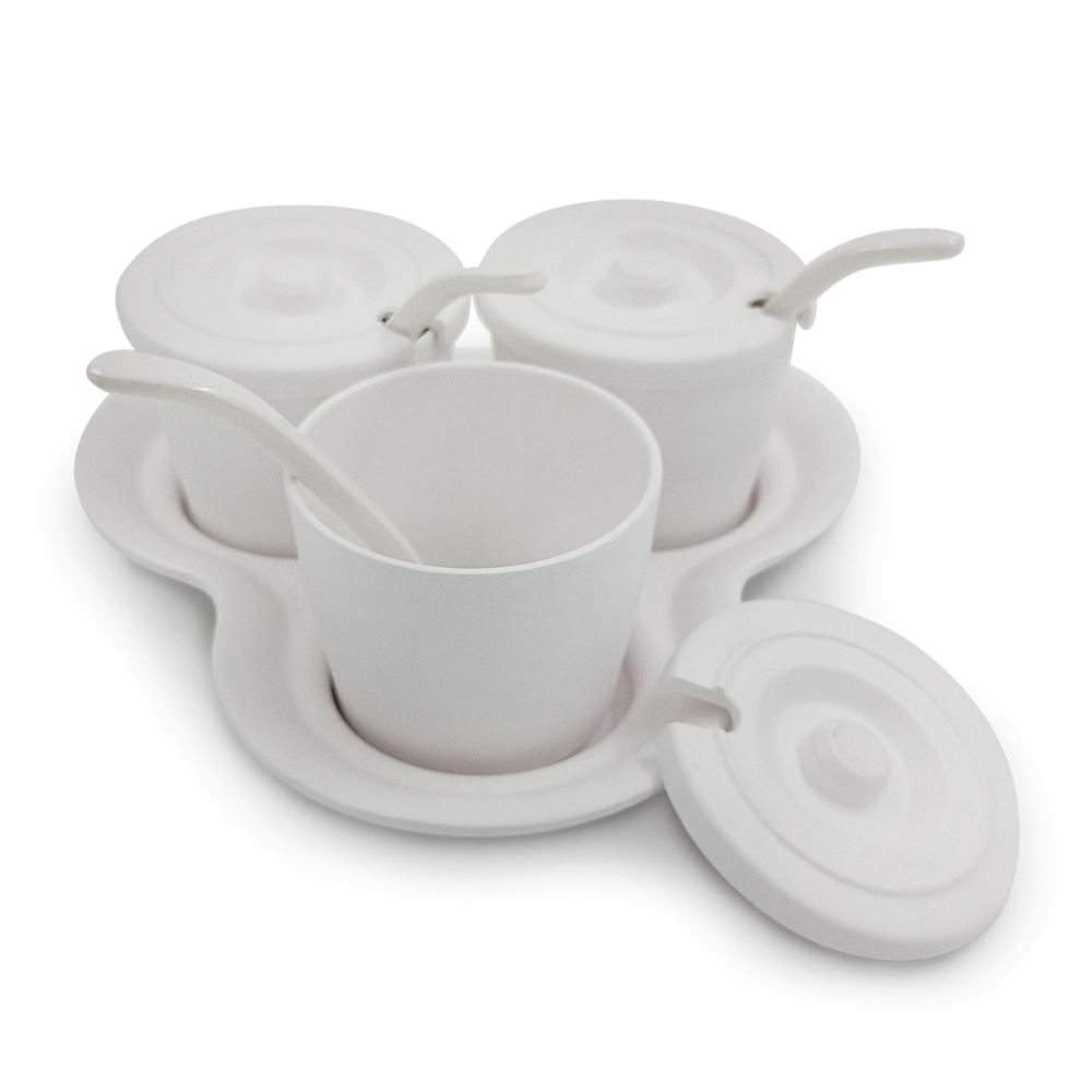 SUPERWARE, Trio Sauce Set - MATTE WHITE | Set Of 10 Pcs.