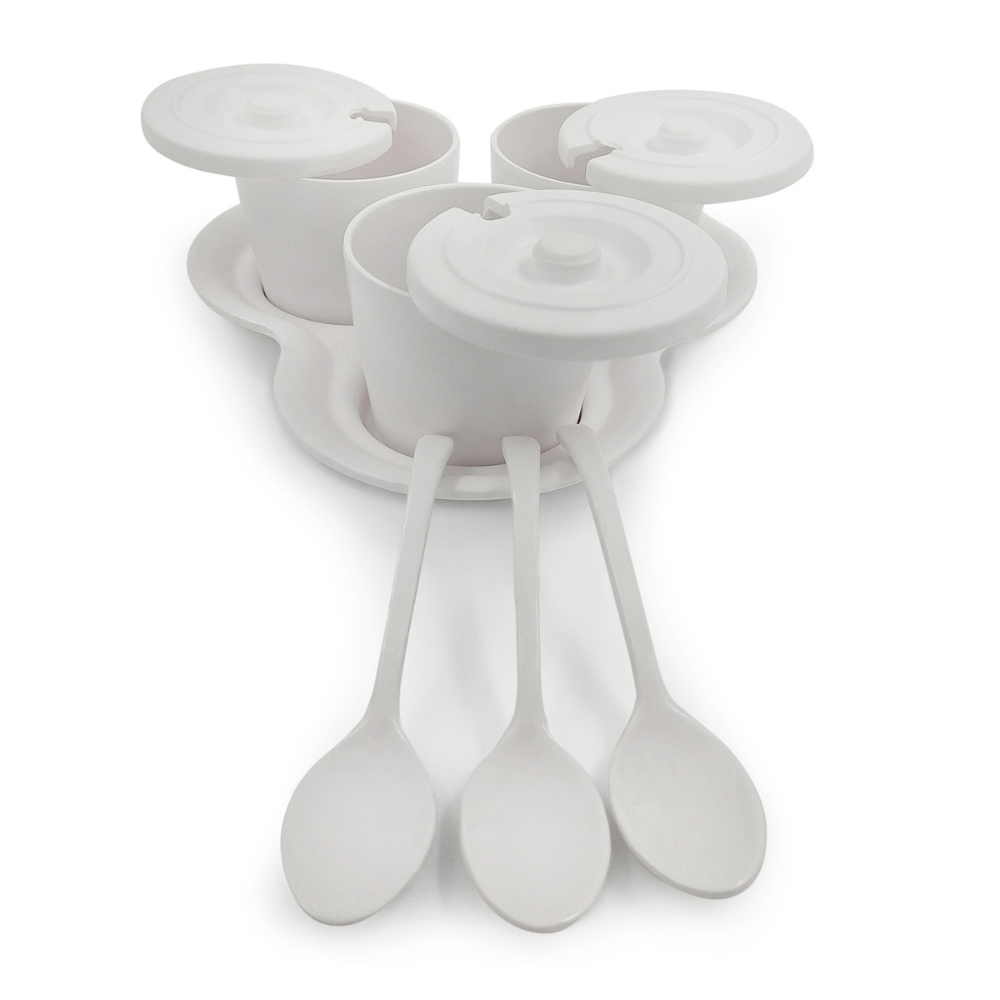 SUPERWARE, Trio Sauce Set - MATTE WHITE | Set Of 10 Pcs.