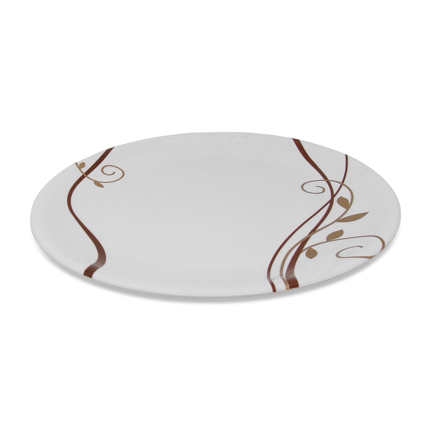 SUPERWARE | Pure Melamine | Buffet Plate Set – Spiral Fluer (12.5”) | 6 Nos. | Stain Free, Glazed Finish