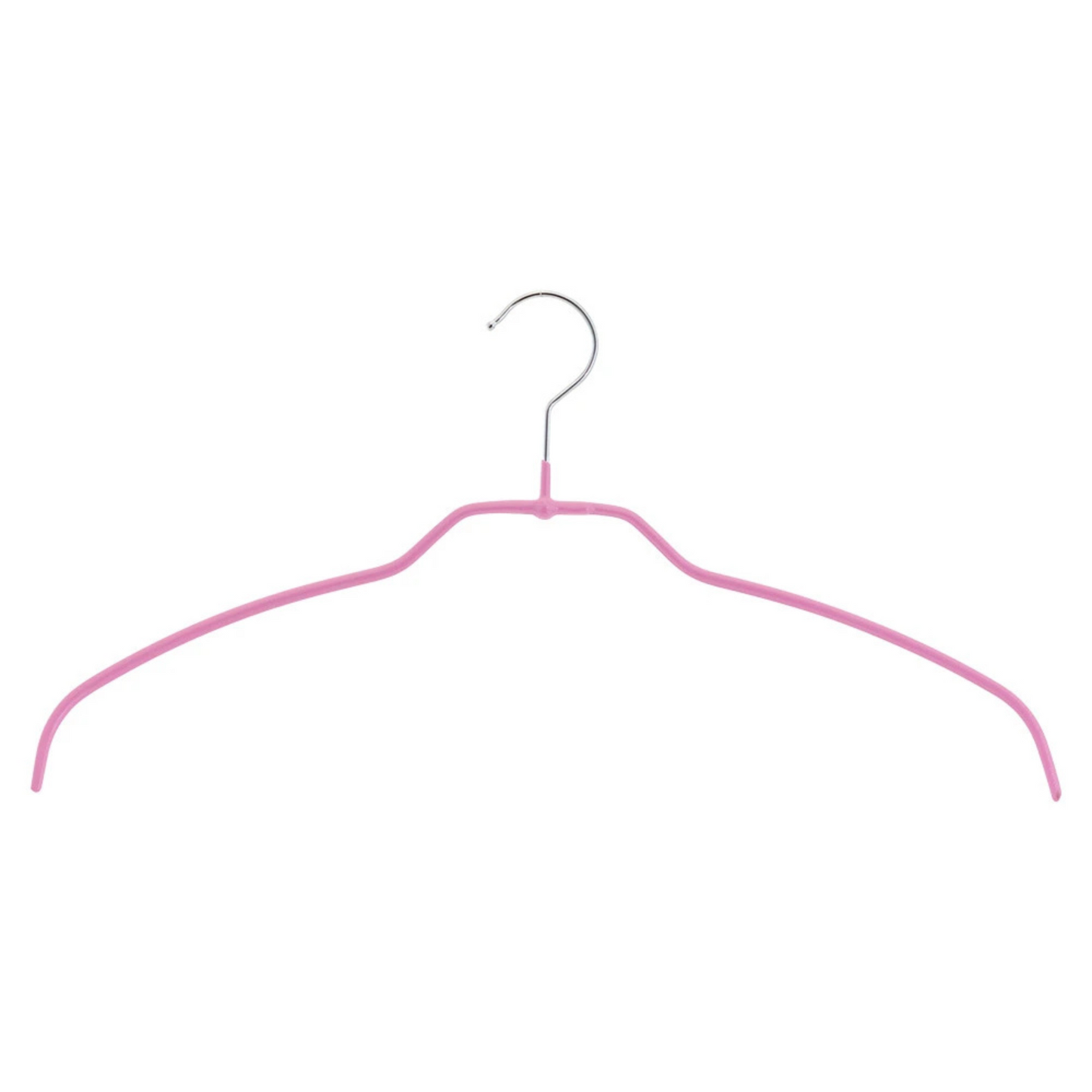 MAWA | Made in Germany | Metal Hanger Set | Shirt Hanger | Silhouette 42/FT | Collar Shape | Non-Slip Coating | 360° Rotatable Swivel Hook | Space Saver | 20 Pieces