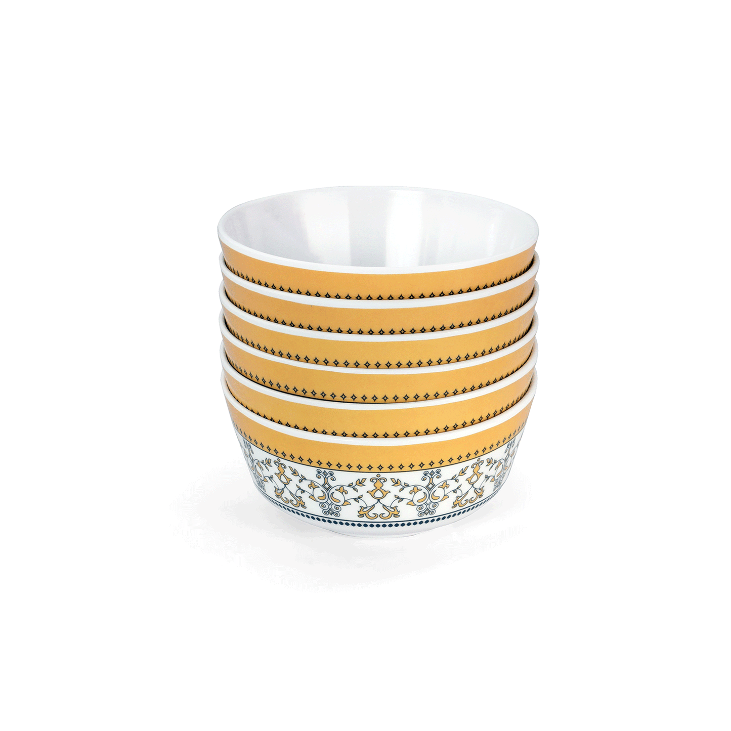 SUPERWARE | Pure Melamine | Soup Bowl Set - FORGETMENOT (4.5") | 6 Nos. | Stain Free, Glazed Finish