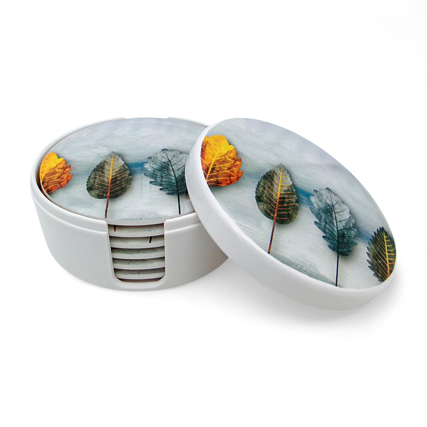 SUPERWARE | Pure Melamine | Coasters - Autumn | Set Of 8 Pcs | Stain Free, Glazed Finish