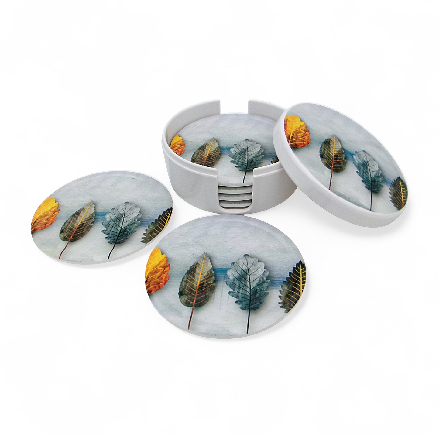 SUPERWARE | Pure Melamine | Coasters - Autumn | Set Of 8 Pcs | Stain Free, Glazed Finish