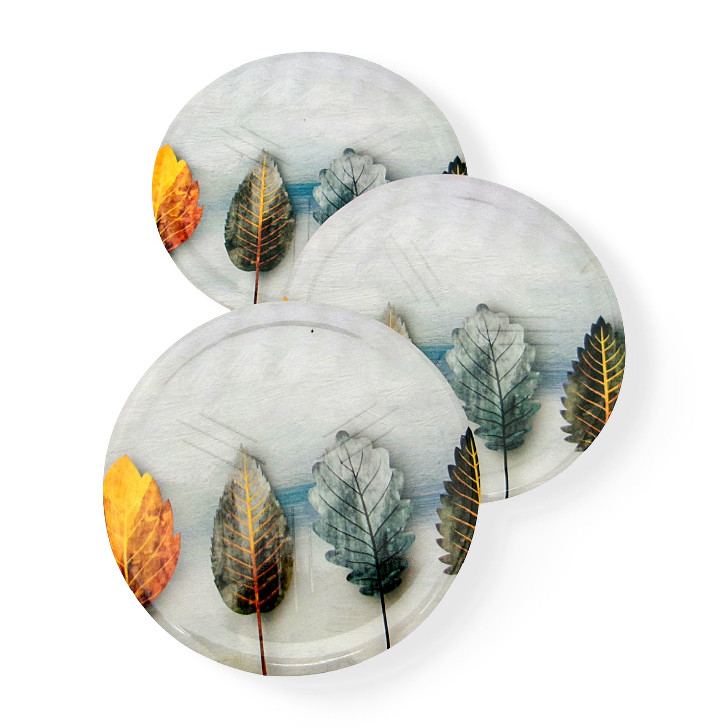 SUPERWARE | Pure Melamine | Coasters - Autumn | Set Of 8 Pcs | Stain Free, Glazed Finish