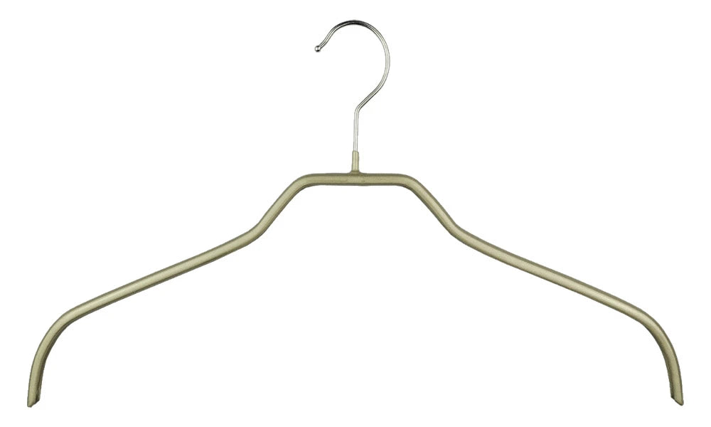 MAWA | Made in Germany | Metal Hanger Set | Shirt Hanger | Silhouette 42/FT | Collar Shape | Non-Slip Coating | 360° Rotatable Swivel Hook | Space Saver | 20 Pieces