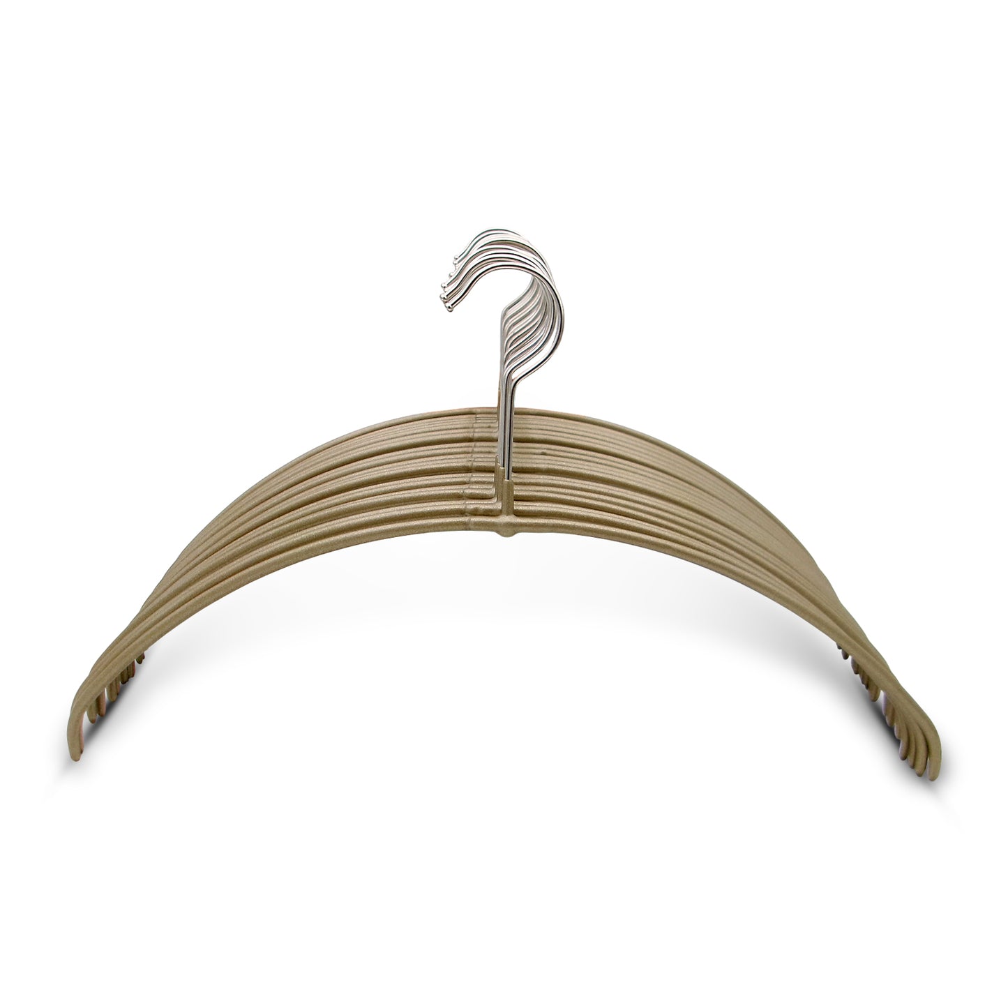 MAWA | Made in Germany | Metal Hanger Set | Top Hanger | Economic light 40/PT | Non-Slip Coating | 360° Rotatable Swivel Hook | Space Saver | 10 Pieces