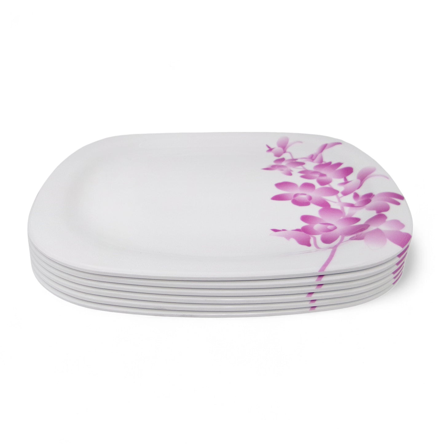 SUPERWARE | Pure Melamine | Buffet Plate Set – Purple Lilac (12.5”) | 6 Nos. | Stain Free, Glazed Finish