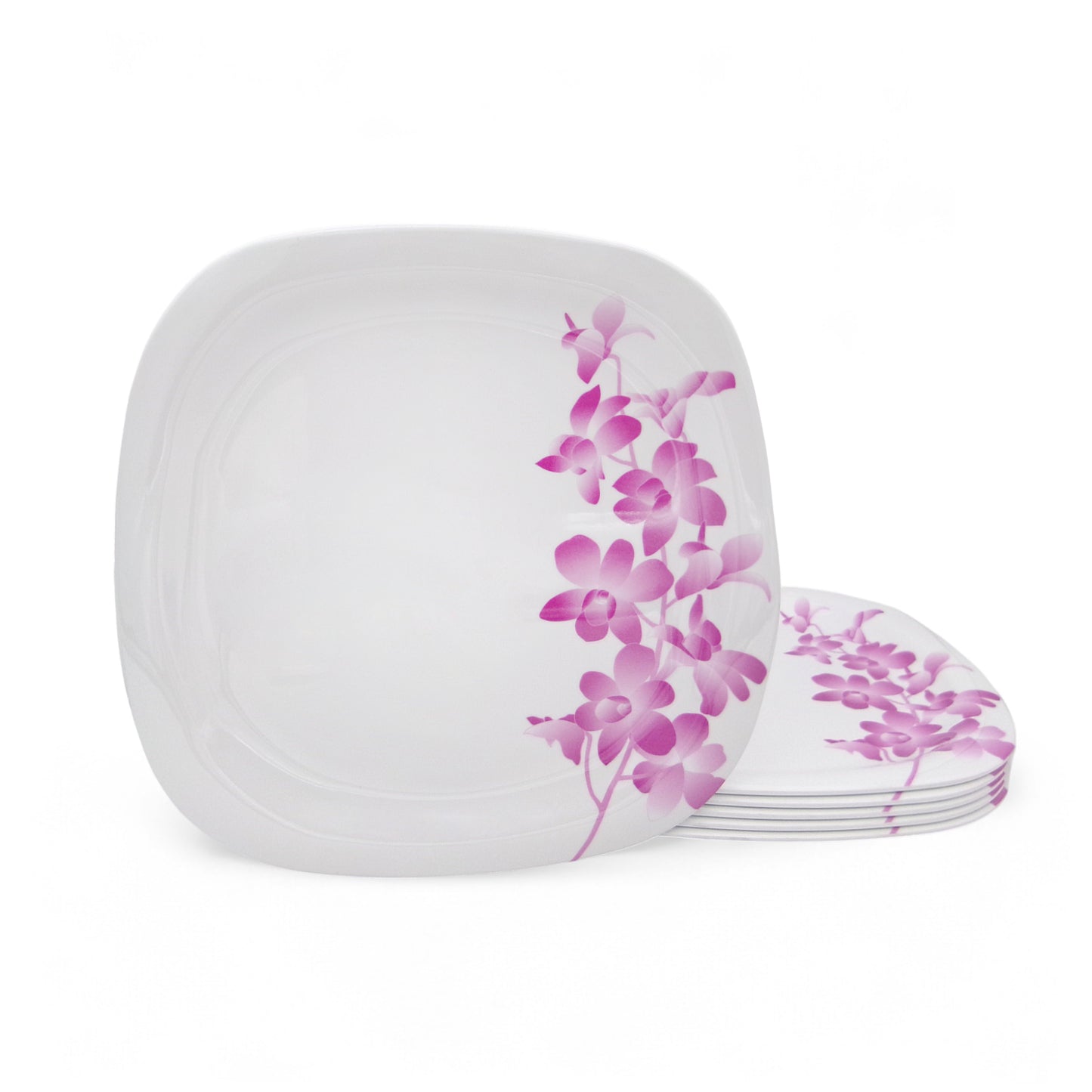 SUPERWARE | Pure Melamine | Buffet Plate Set – Purple Lilac (12.5”) | 6 Nos. | Stain Free, Glazed Finish