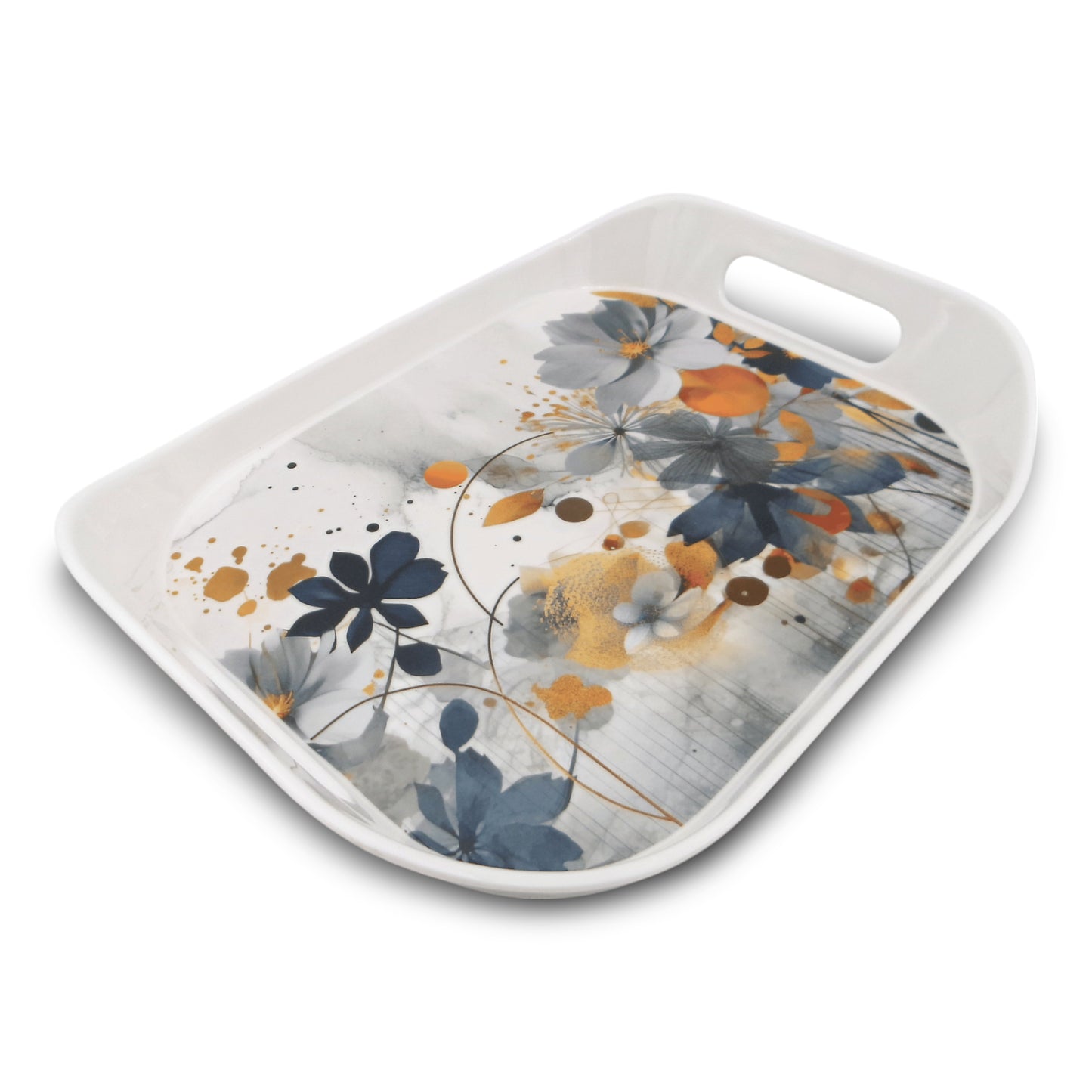 SUPERWARE | Pure Melamine | Rando Tray Set - Cottage Garden | Set Of 3 Pcs.| Stain Free, Glazed Finish