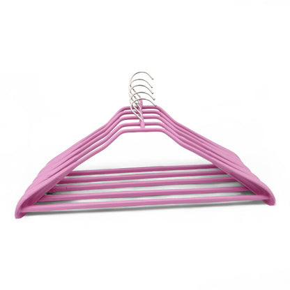 MAWA | Made in Germany | Metal Hanger Set | Coat Hanger | Bodyform 42/LS | Non-Slip Coating | 360° Rotatable Swivel Hook | Widened Shoulder Support | 5 Pieces